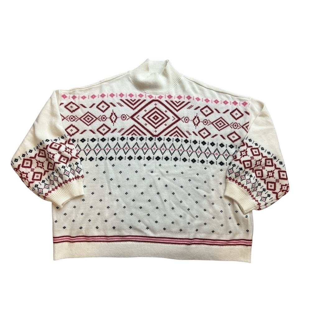 St Johns Bay Womens 3X Mock Neck Long Sleeve Sweater